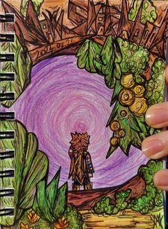 This is a photo of a traditional piece from my sketchbook