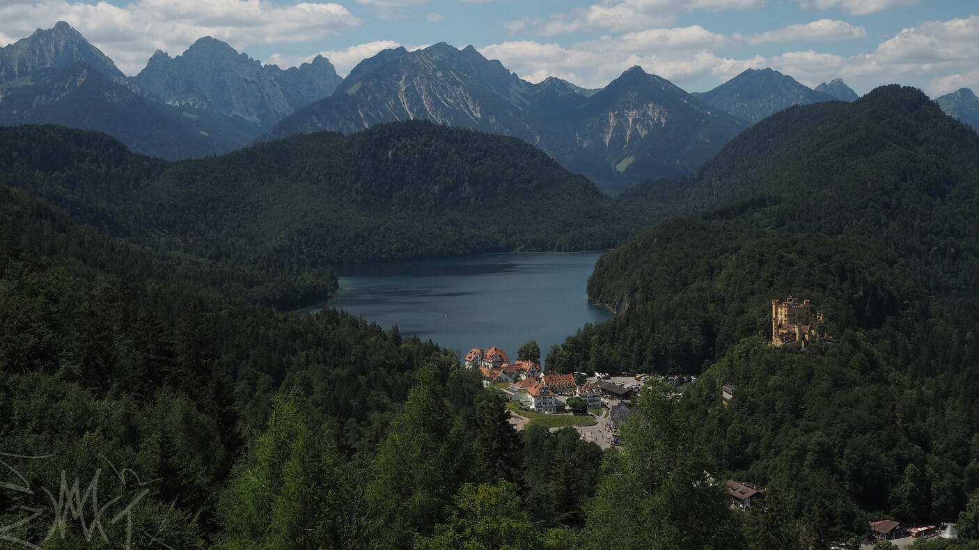 The view from Neuschwanstein Castle